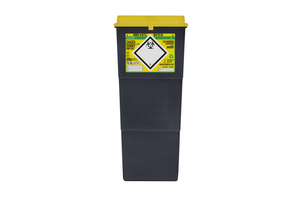 Sharpsafe® 25XL Yellow-Lidded Container (Protected Access) Image
