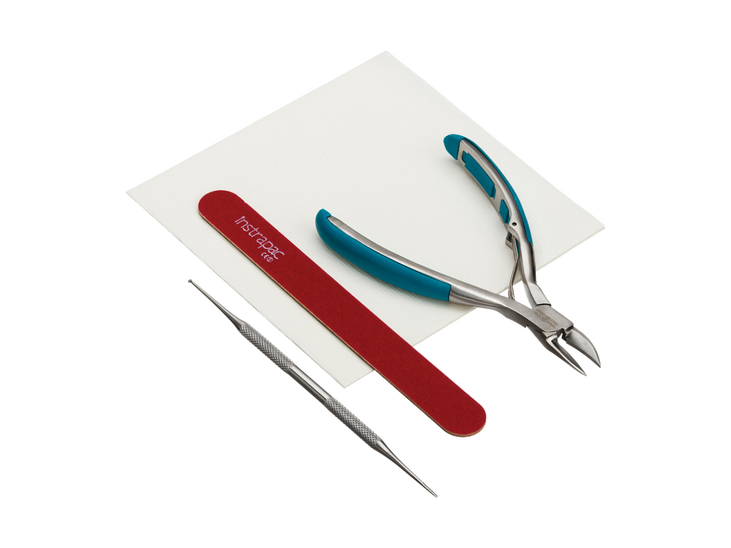 Instrapac® Podiatry Assistants Emery Pack - Soft Grip, Curved, Roller Spring, 14cm Image