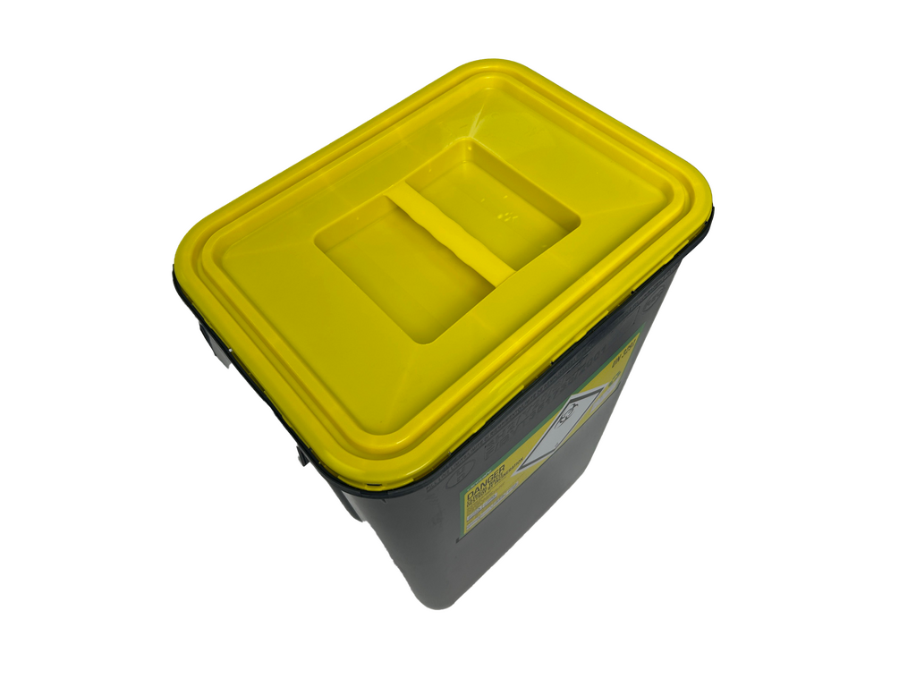 Clinisafe® 60L Grey UK Yellow Lid Flat Lid Image