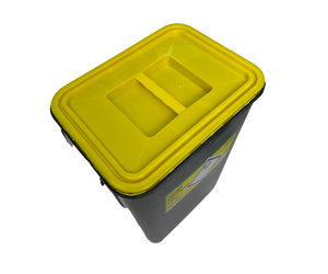 Clinisafe® 60L Grey UK Yellow Lid Flat Lid Image