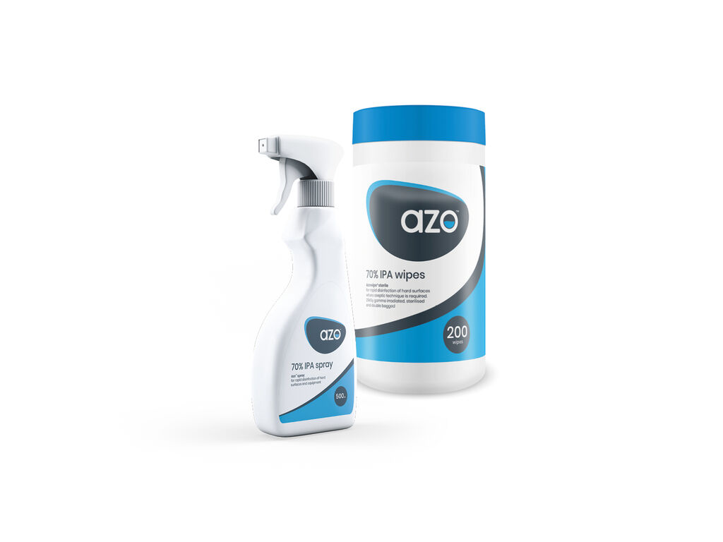 Azo® Alcohol 70% IPA Disinfectant Wipes - 200 Wipes Image