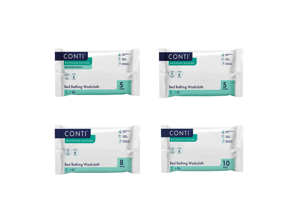 Conti Bathing Washcloth - Fragrance Free - 5 Wipes Image