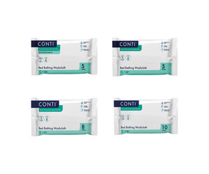 Conti Bathing Washcloth - Fragrance Free - 5 Wipes Image