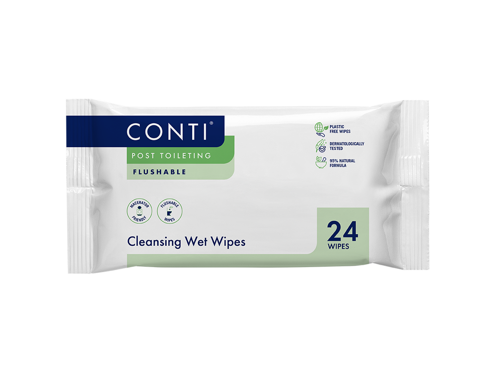 Conti® Post Toileting Wet Wipes - 24 Pack Image