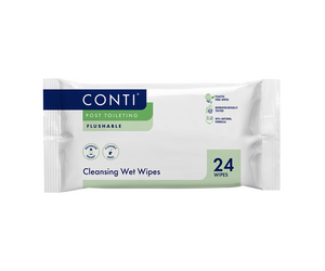 Conti® Post Toileting Wet Wipes - 24 Pack Image