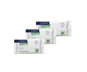 Conti® Post Toileting Wet Wipes - 24 Pack Image