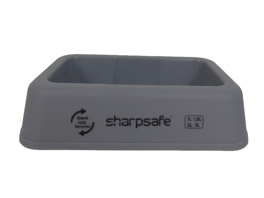 Sharpsafe® 1 1.8 2 3 Litre Stand Printed Glue Tabs Recycled Image
