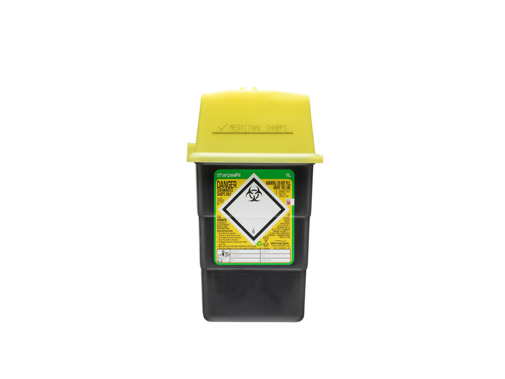 Sharpsafe® 1L UK Yellow Lid Image