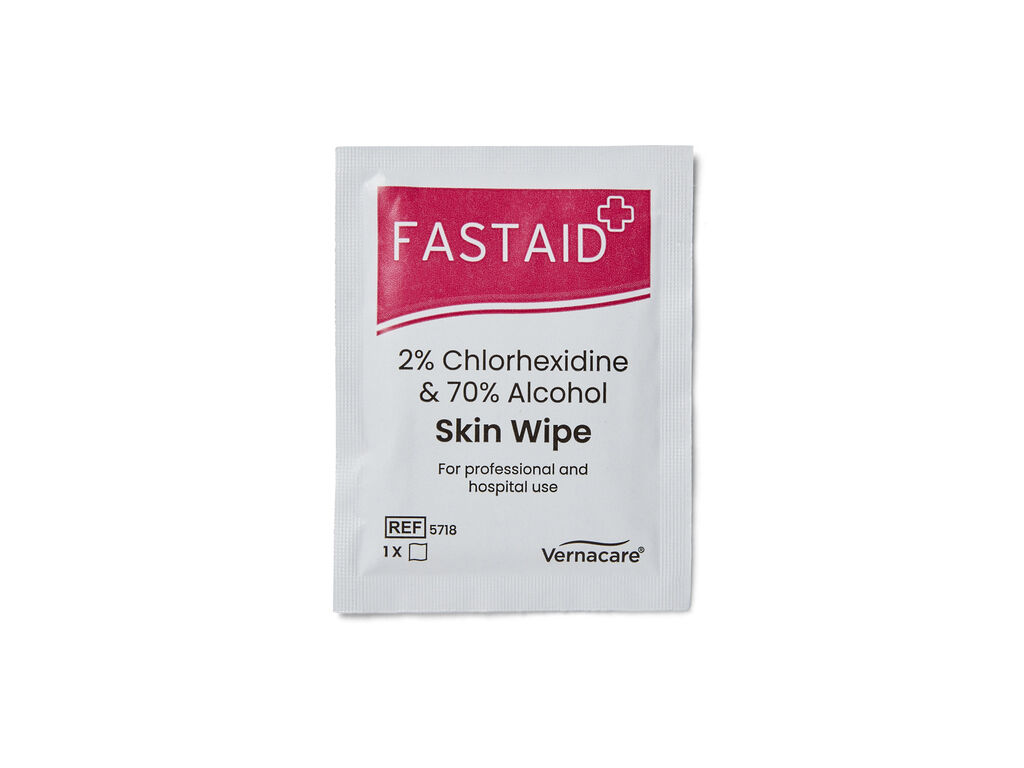 Fast Aid® Skin Wipe - 2% Chlorhexidine 70% IPA Alcohol Image
