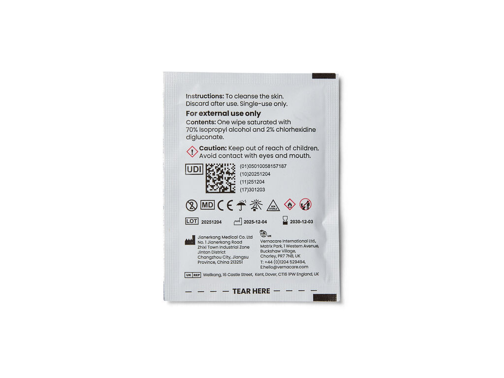 Fast Aid® Skin Wipe - 2% Chlorhexidine 70% IPA Alcohol Image