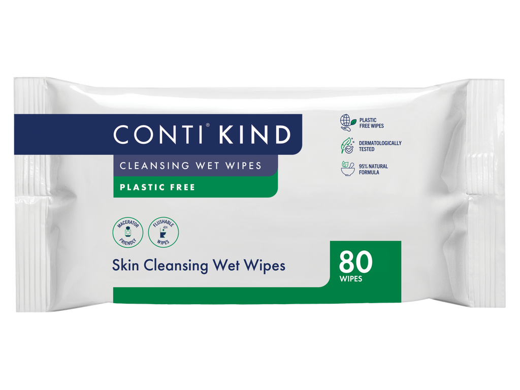 Conti®Kind Skin Cleansing Wet Wipes Waterless Bathing Image