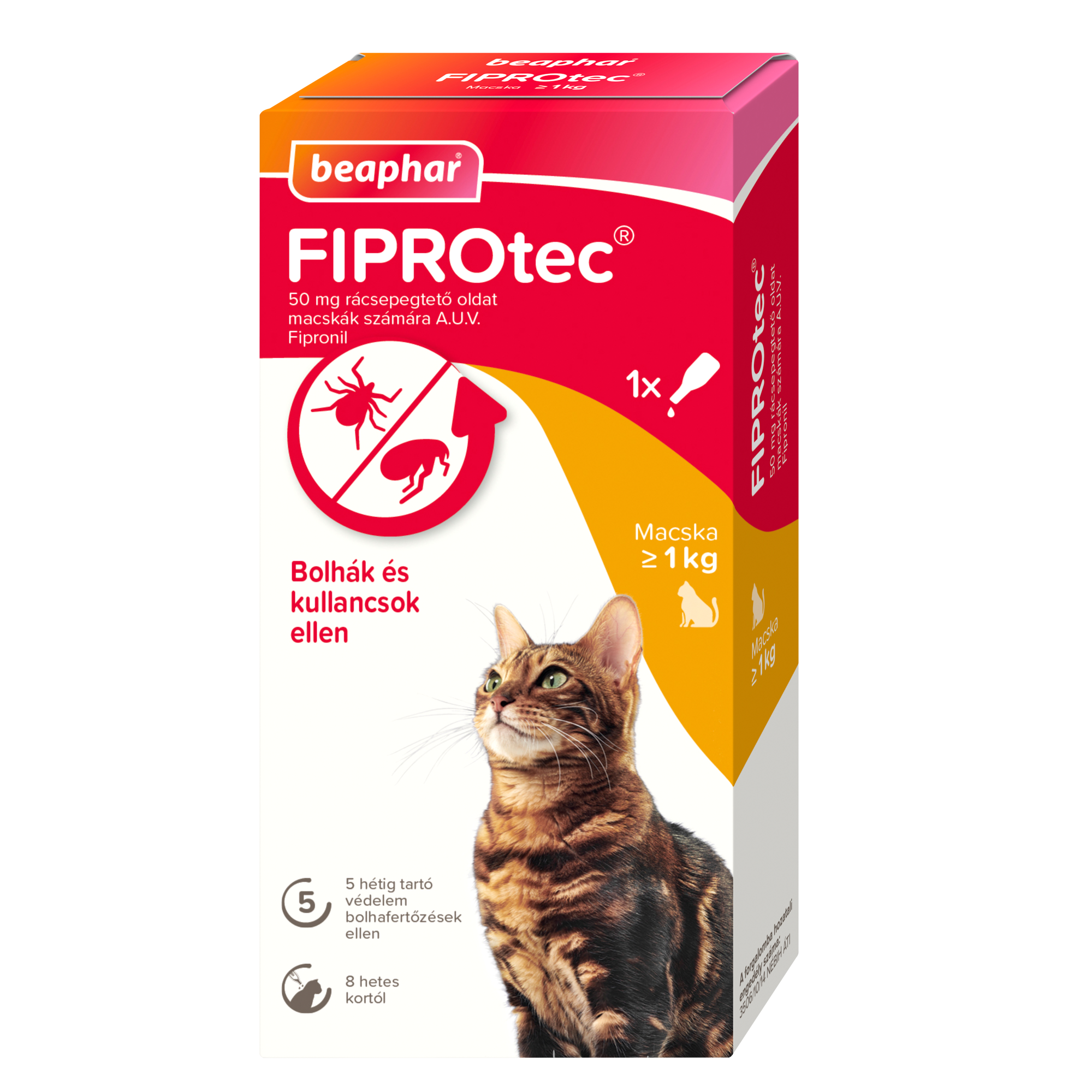 FIPROtec® Cat (1x) bolha- és kullancsirtó spot-on macskáknak