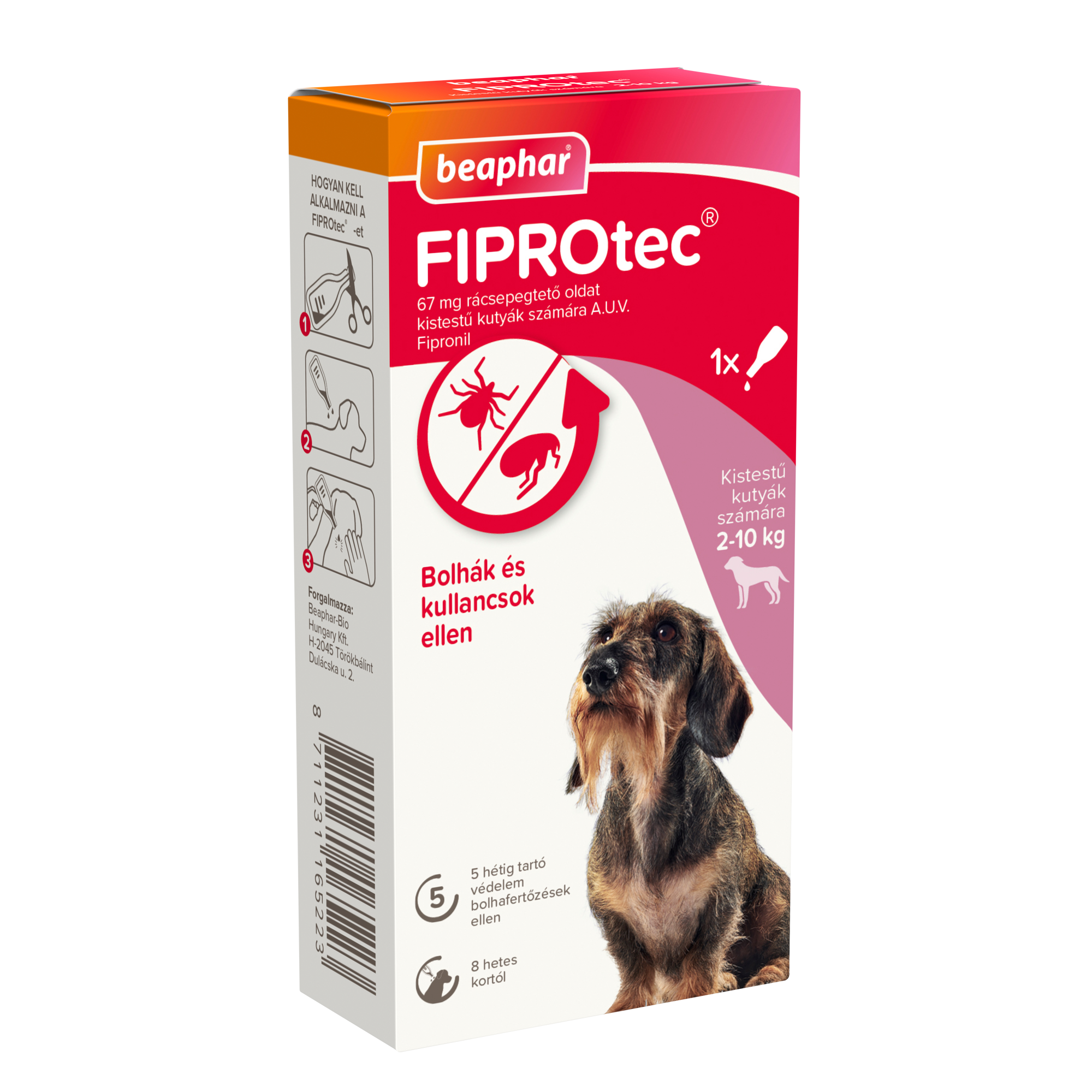 FIPROtec® Dog S (1x) bolha- és kullancsirtó spot-on