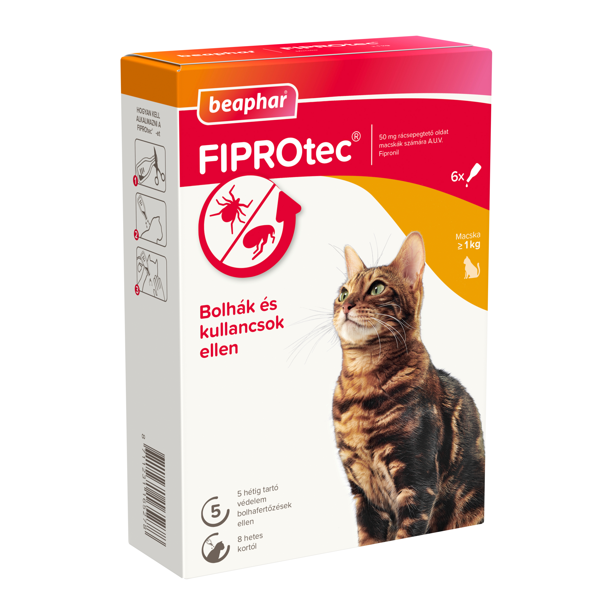 FIPROtec® Cat (6x) bolha- és kullancsirtó spot-on macskáknak