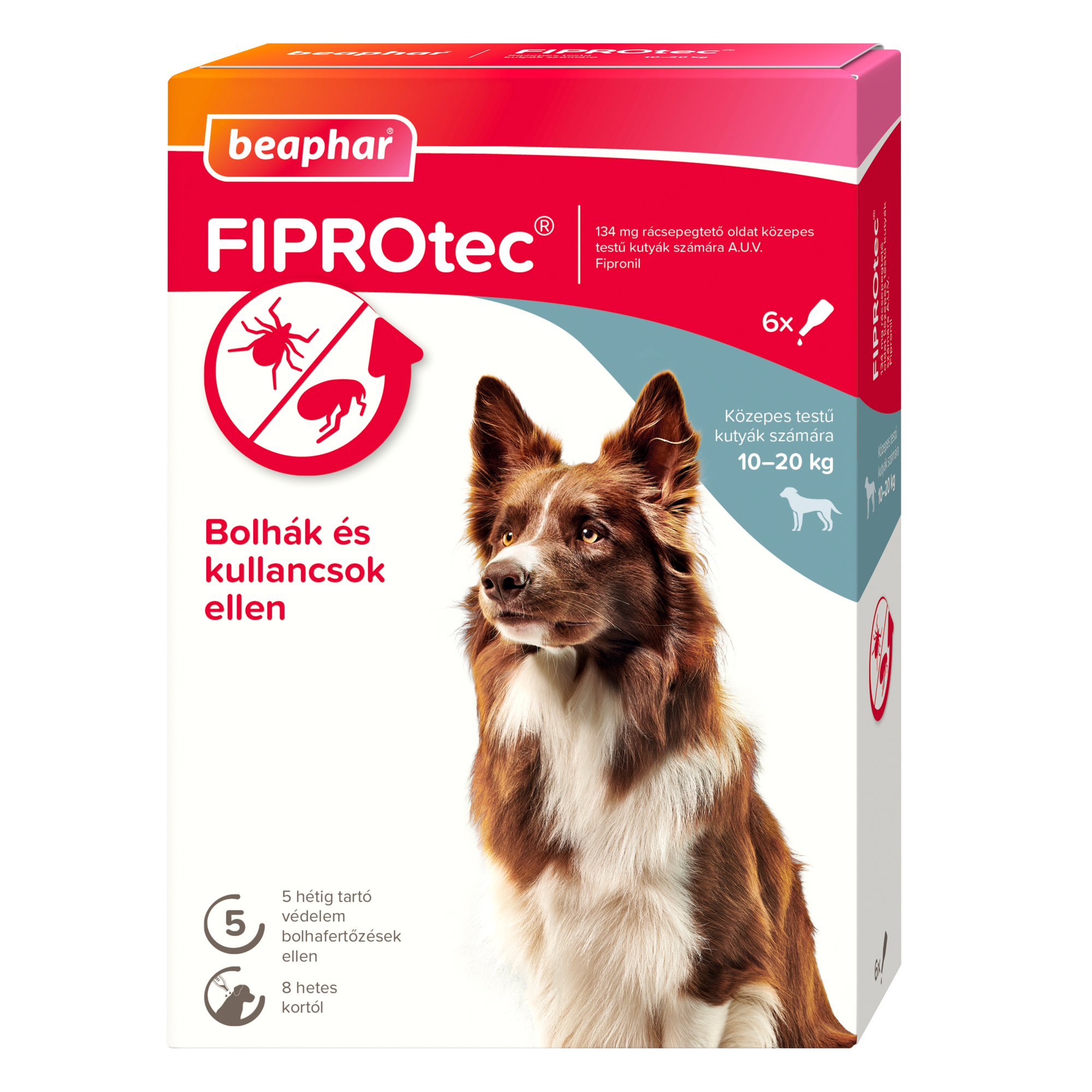 FIPROtec® Dog M (6x) bolha- és kullancsirtó spot-on