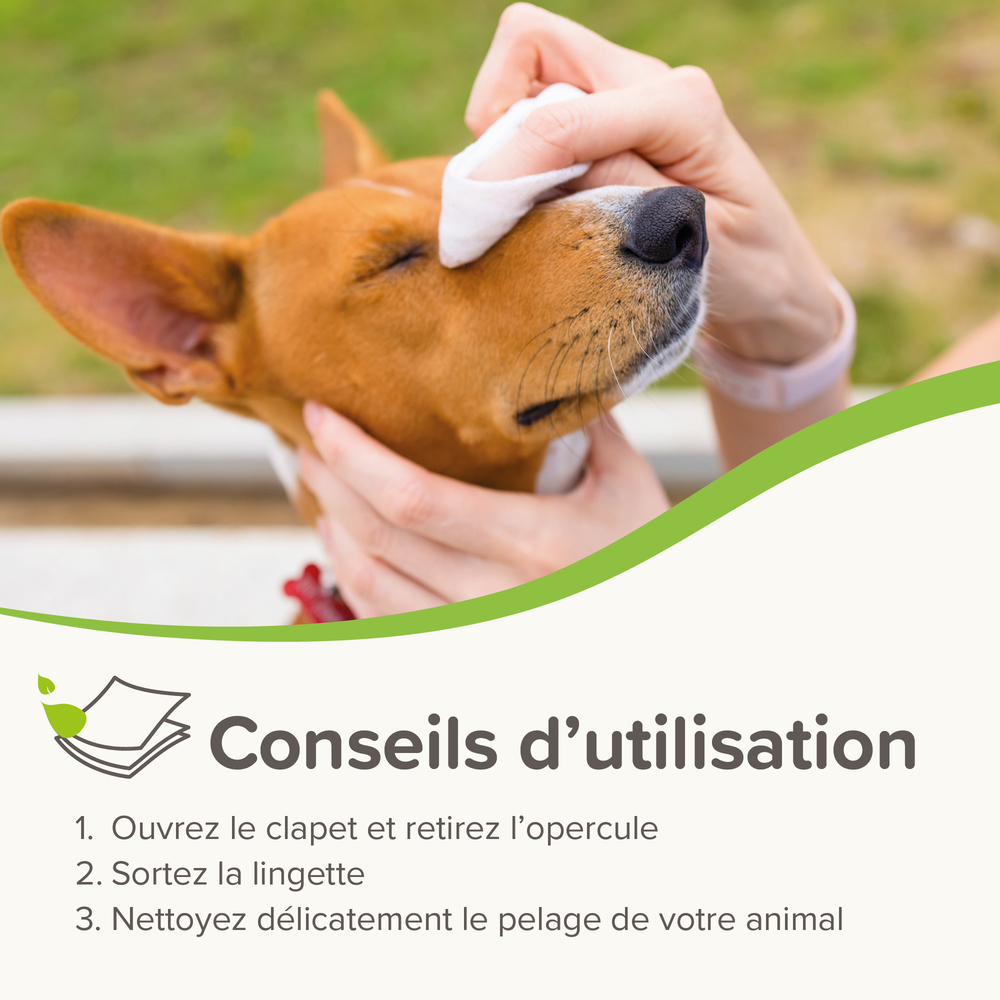 Lingettes nettoyantes Universelles pour chien et chat x30