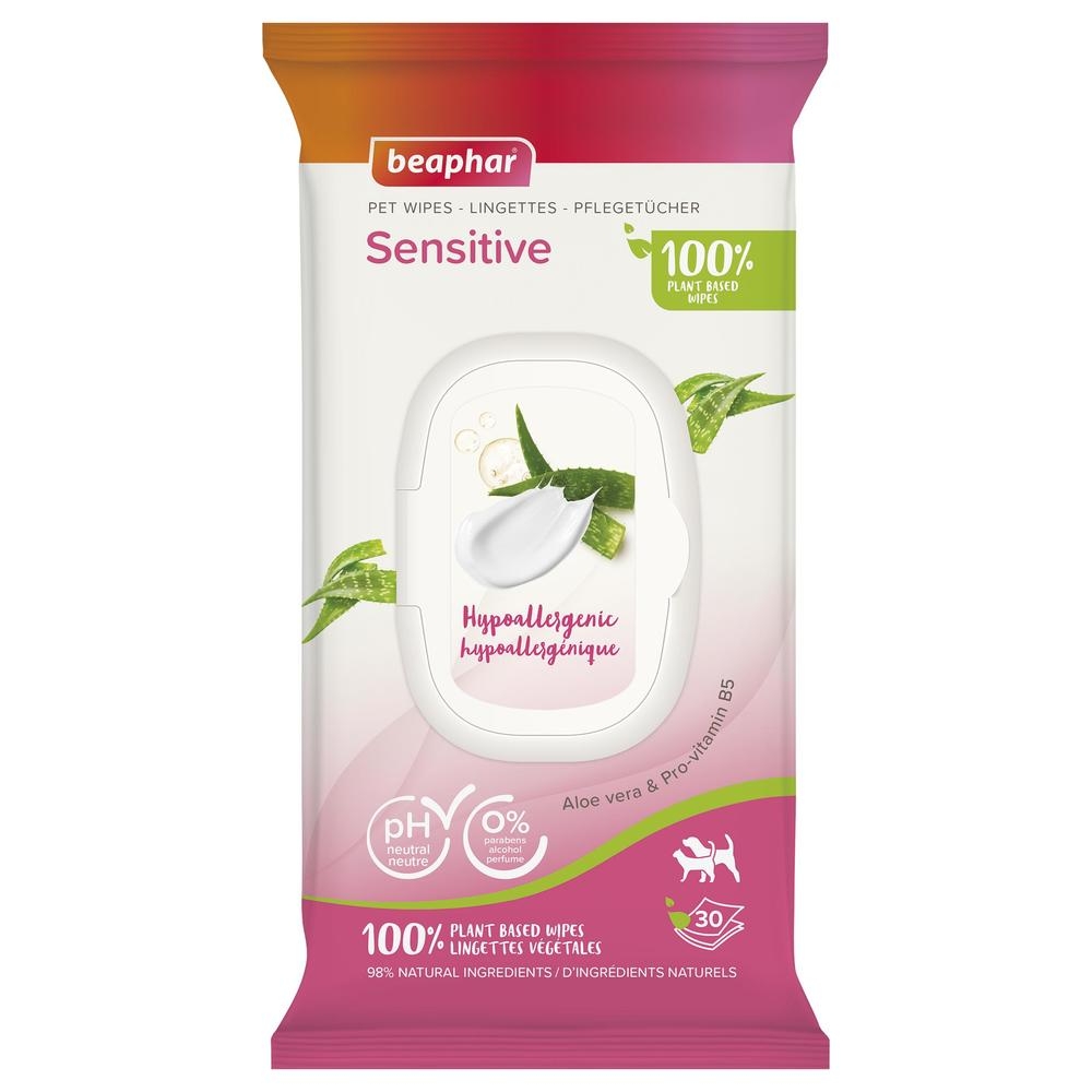 Lingettes nettoyantes Sensitives pour chien et chat x30