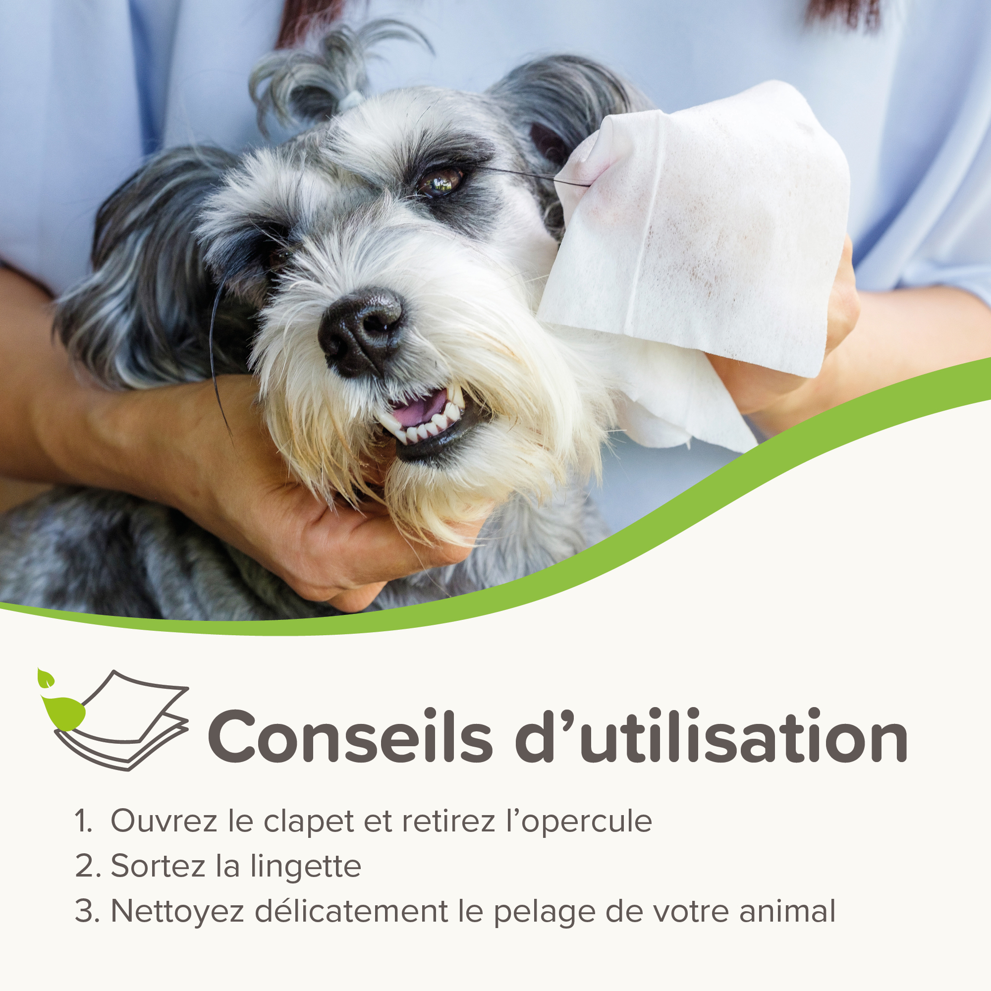 Lingettes nettoyantes Yeux et Oreilles pour chien et chat x30