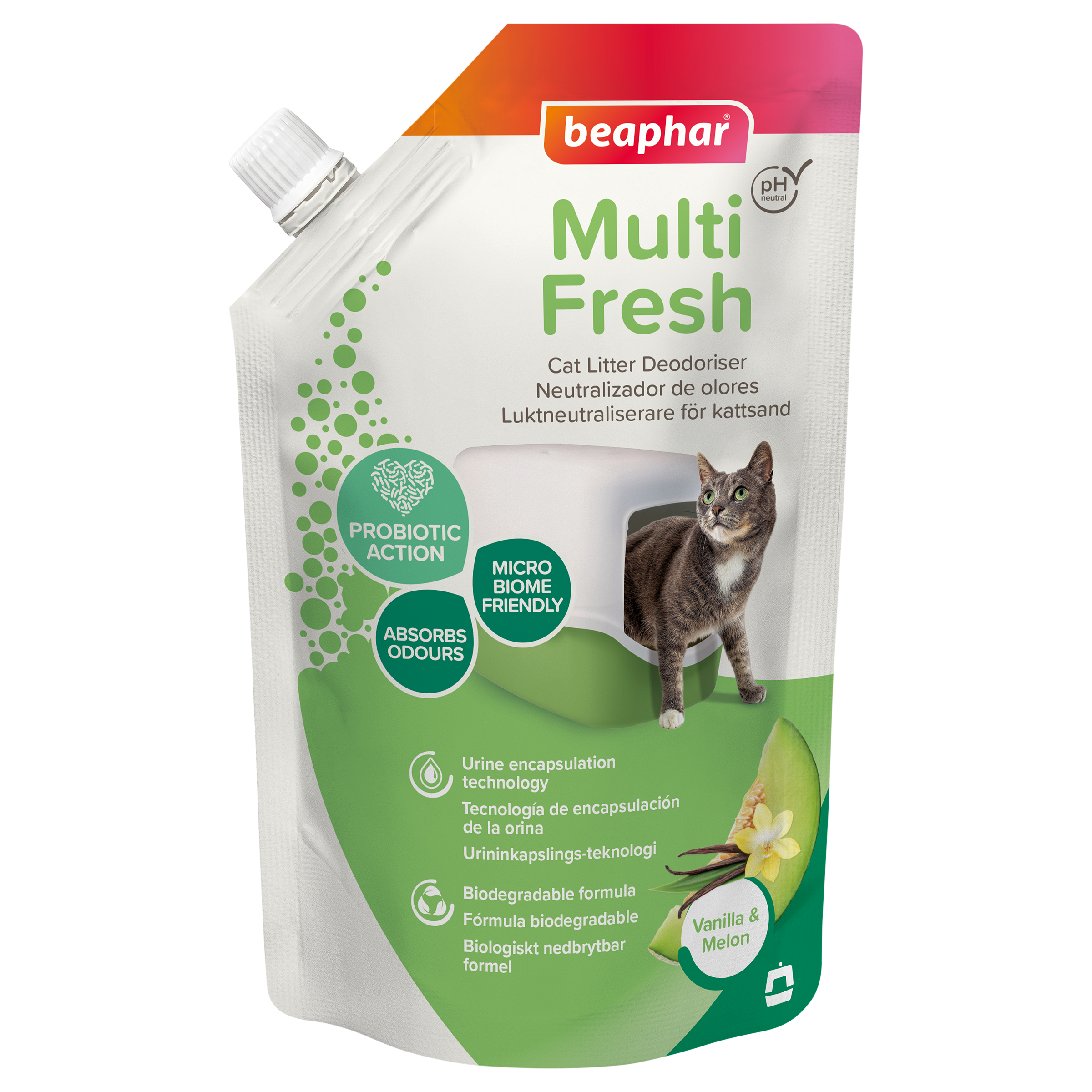 Odstraňovač zápachu Beaphar Multi Fresh Vanilla&Melon 400g