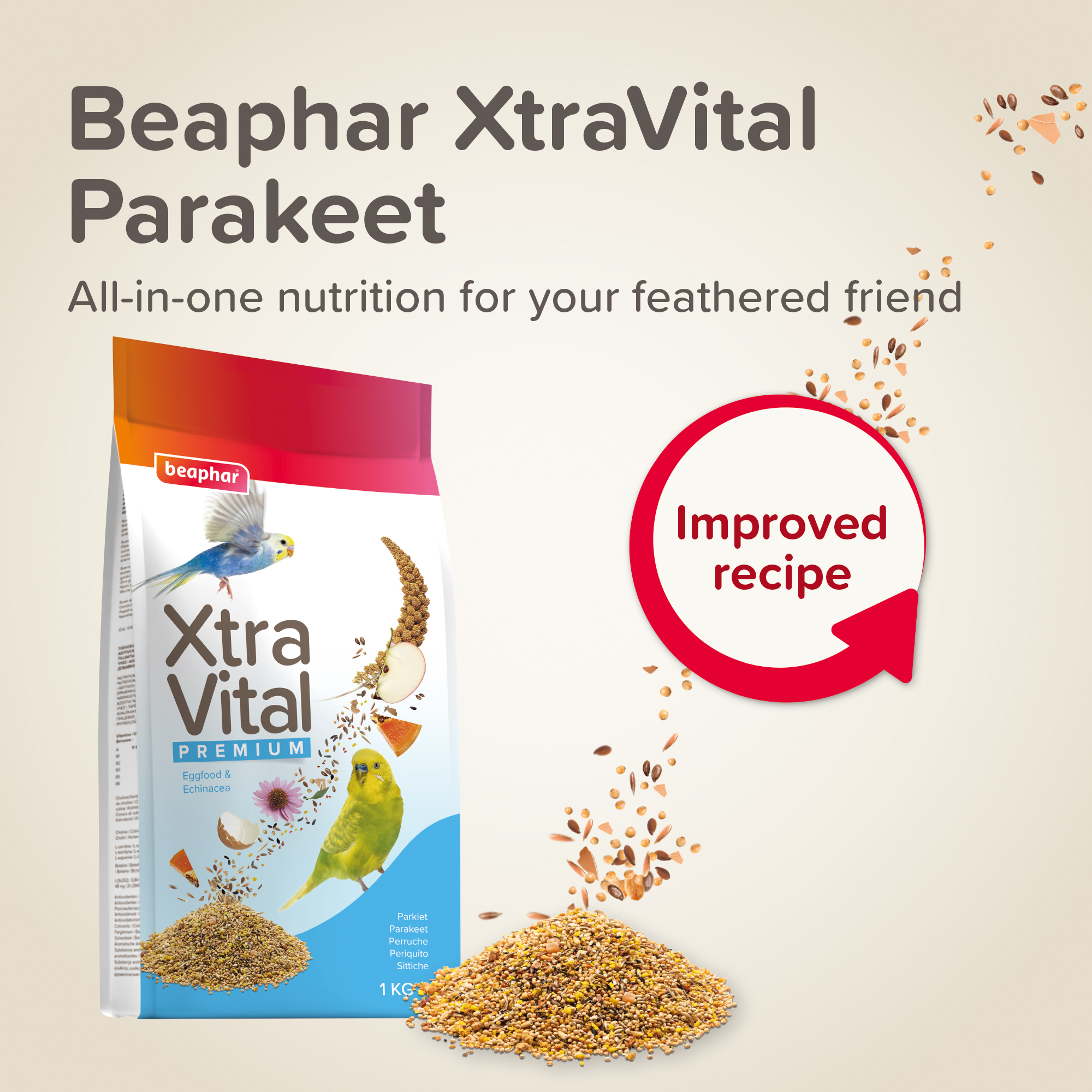 XtraVital Parakeet Complete Bird Food - 1 kg