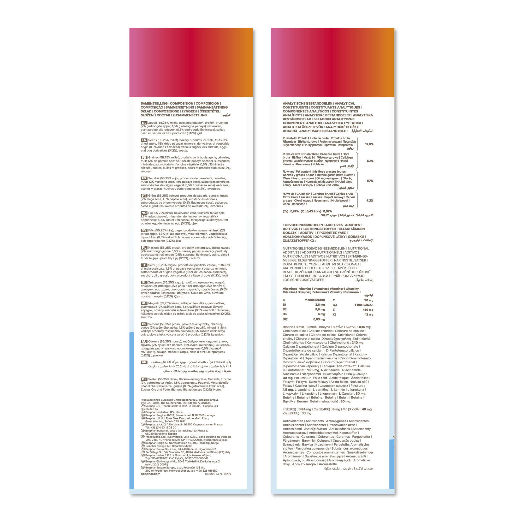 Beaphar XtraVital Parakeet Complete Bird Food - 1kg