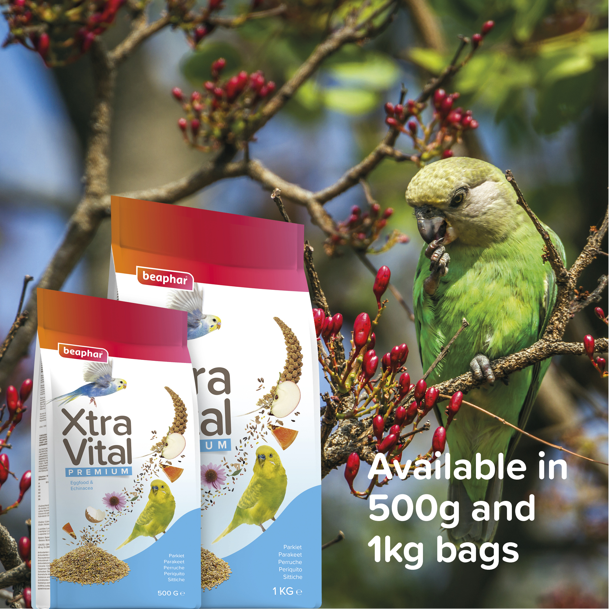 Beaphar XtraVital Parakeet Complete Bird Food - 1kg