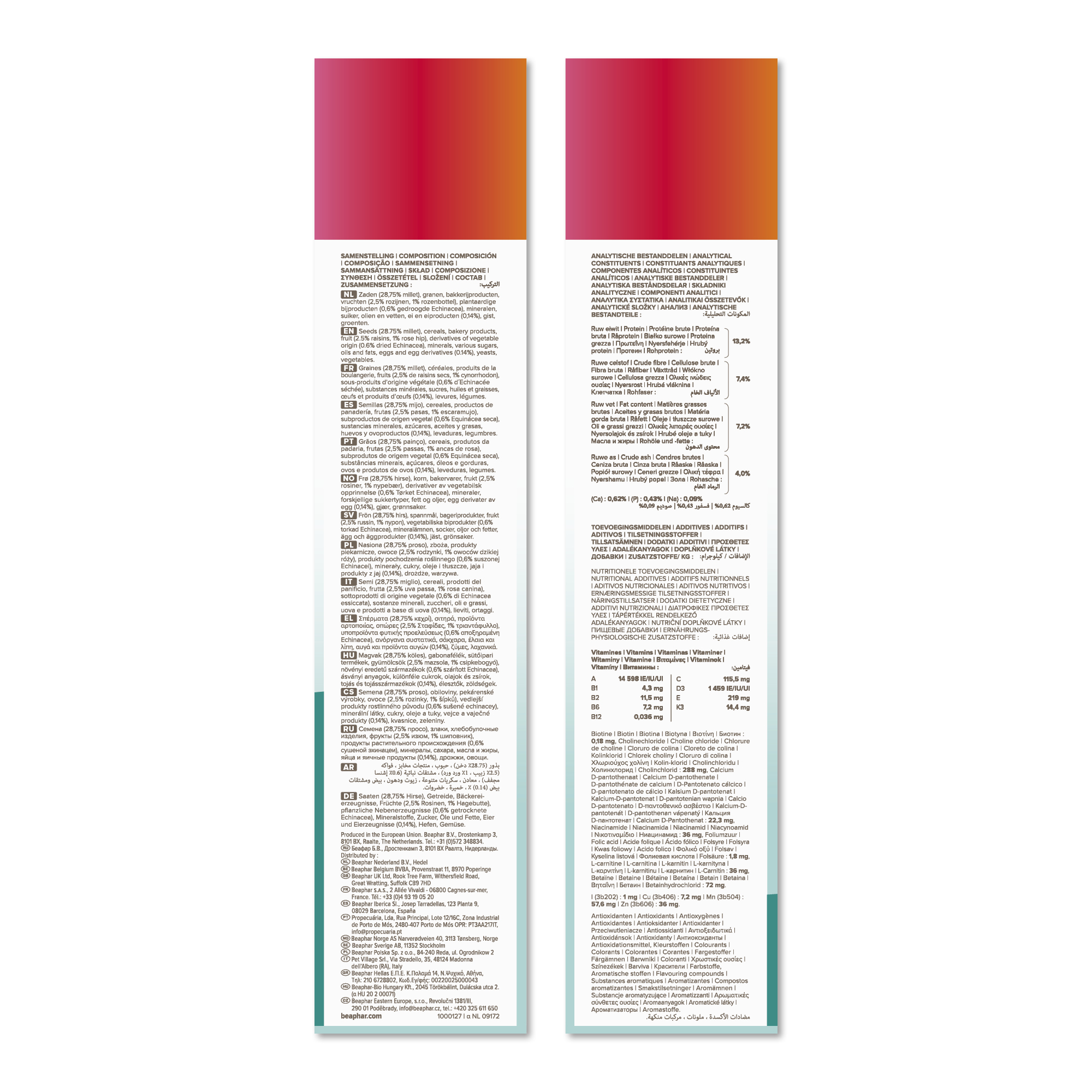 Beaphar XtraVital Large Parakeet Complete Bird Food - 500g