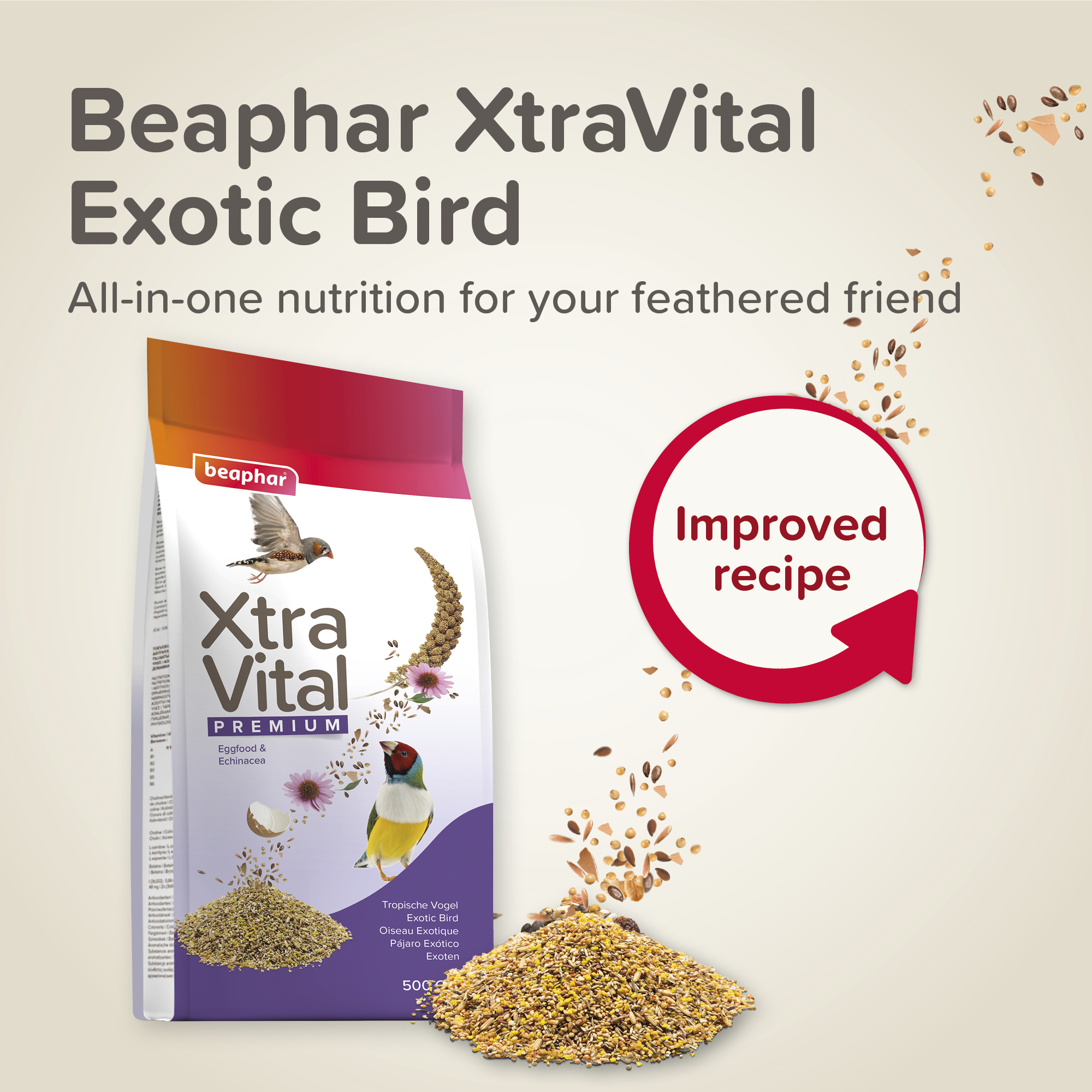 Beaphar XtraVital Exotic Bird Complete Bird Food – 500g