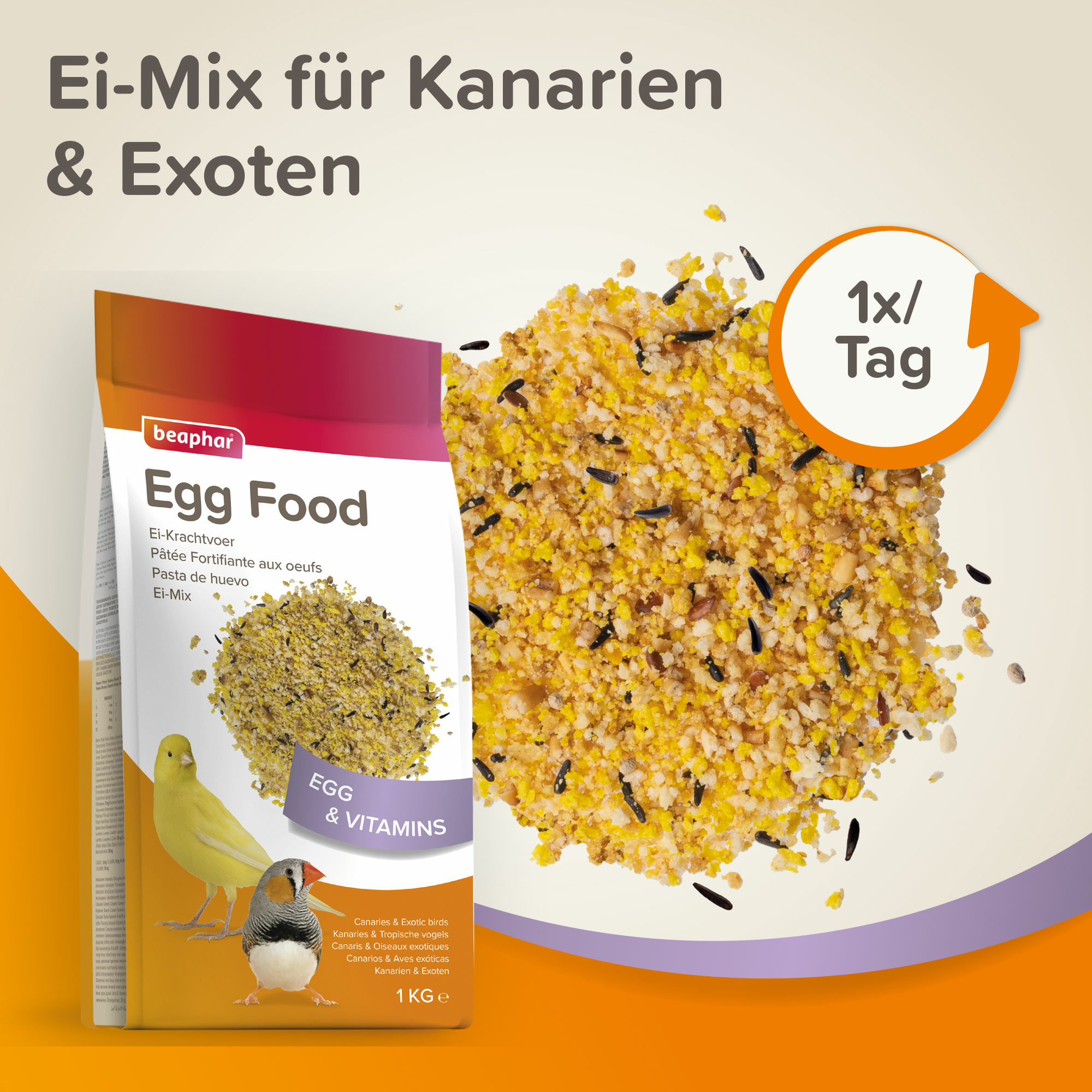 Beaphar Ei-Mix für Kanarien & Exoten, 1kg