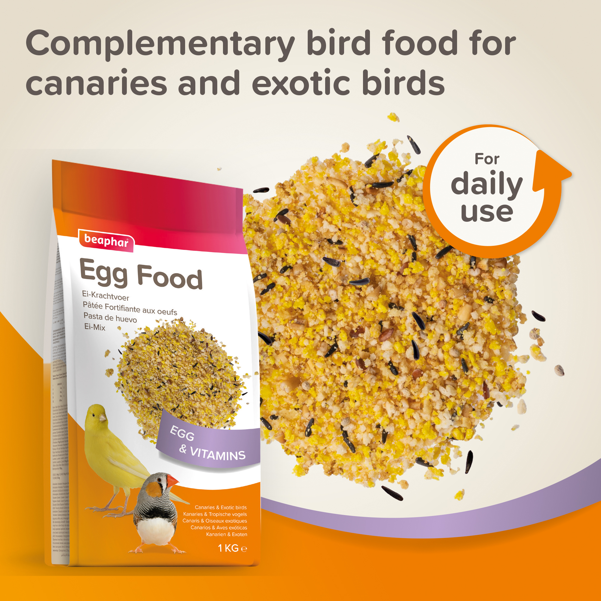 Beaphar Egg Food for Canaries & Exotic Birds - 1 kg