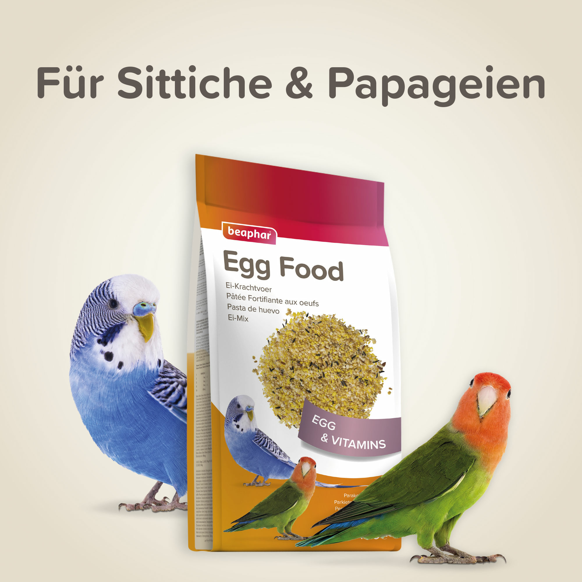 Beaphar Ei-Mix für Sittiche & Papageien, 1kg