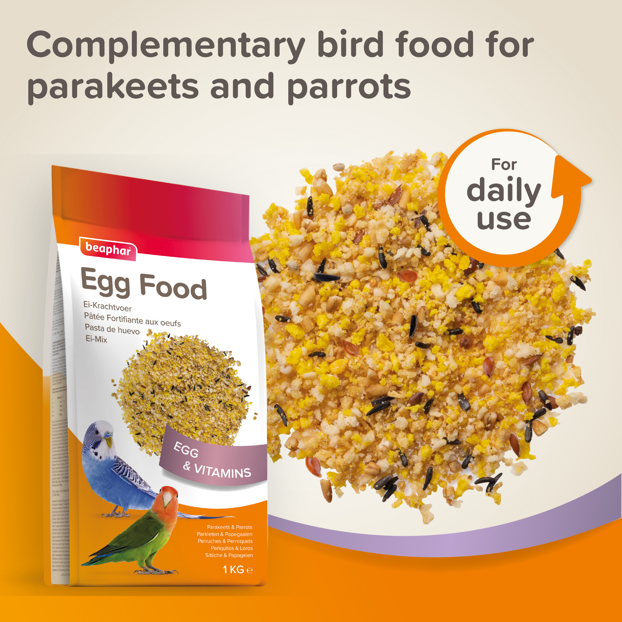 Beaphar Egg Food for Parakeets & Parrots - 1 kg