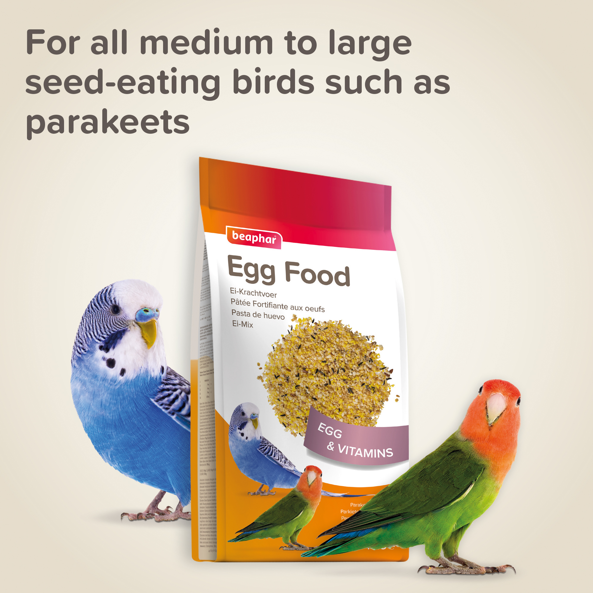 Beaphar Egg Food for Parakeets & Parrots - 1 kg