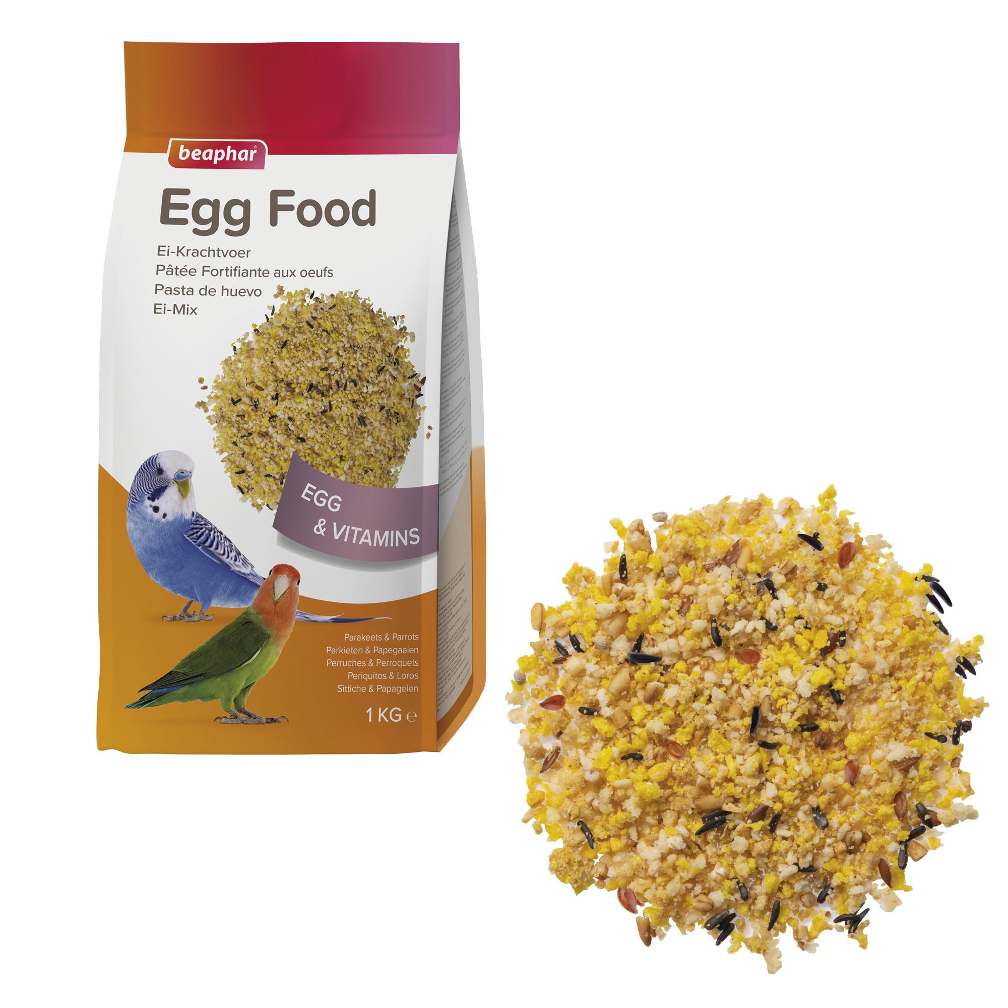 Beaphar Egg Food for Parakeets & Parrots – 1kg