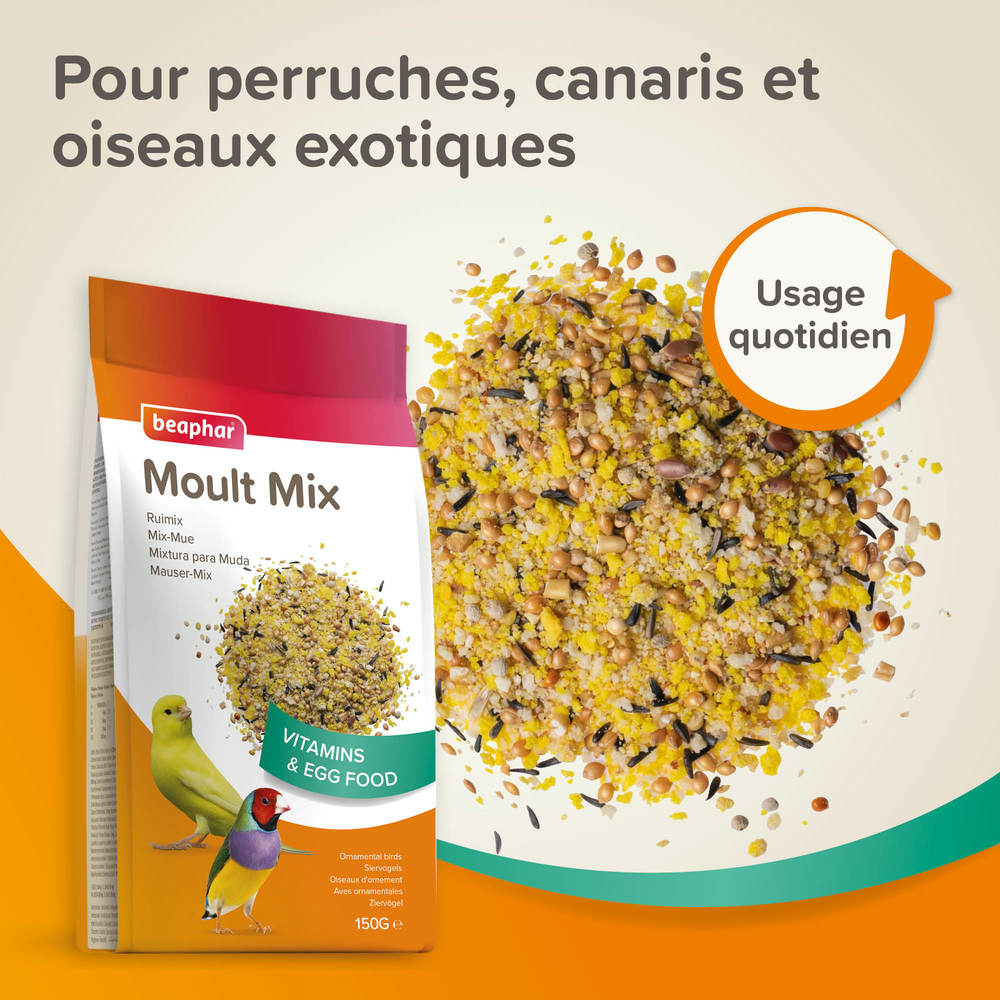 Moult-Mix, Mix-Mue pour Oiseaux d'ornements - 150 g
