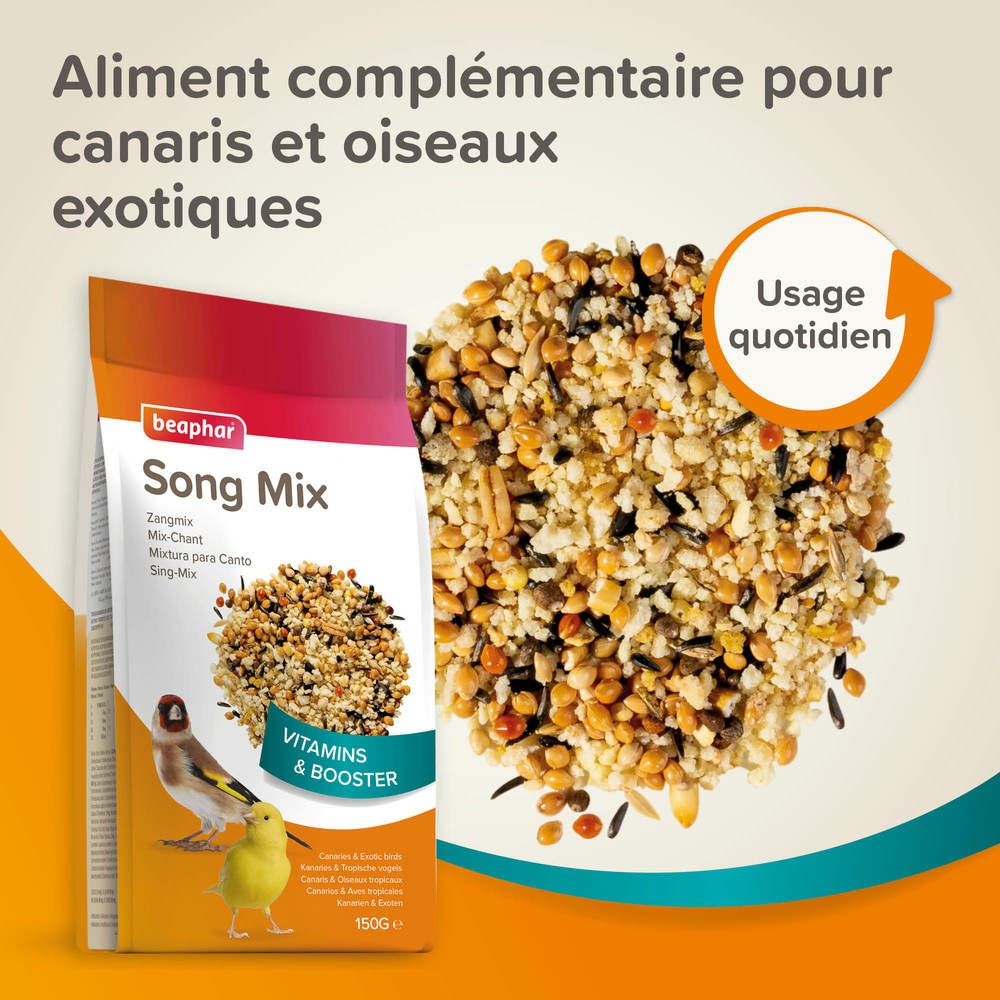 Song Mix, Mix-Chant pour canaris et autres oiseaux granivores - 150 g