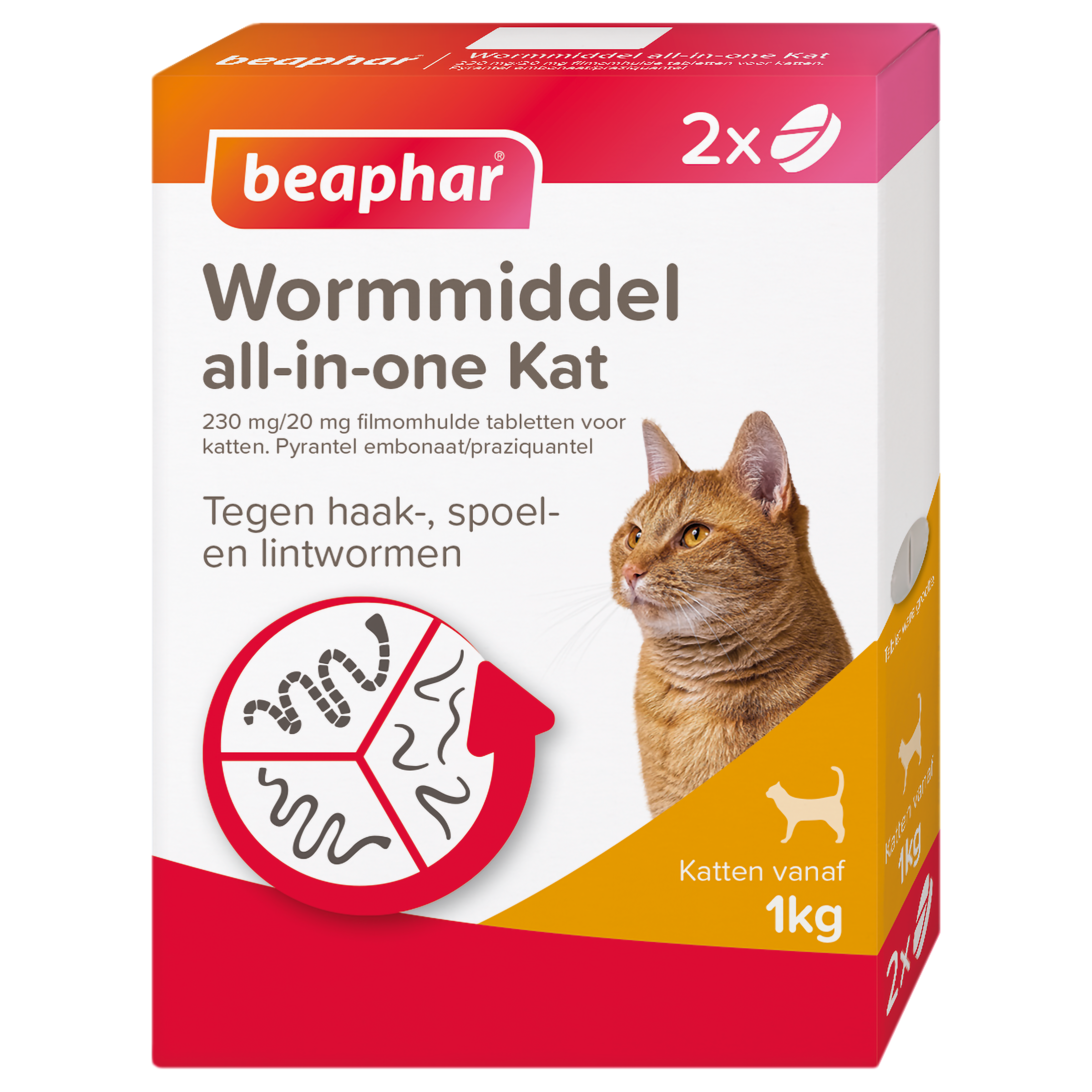 Beaphar Wormmiddel All-in-One kat 2 tabletten