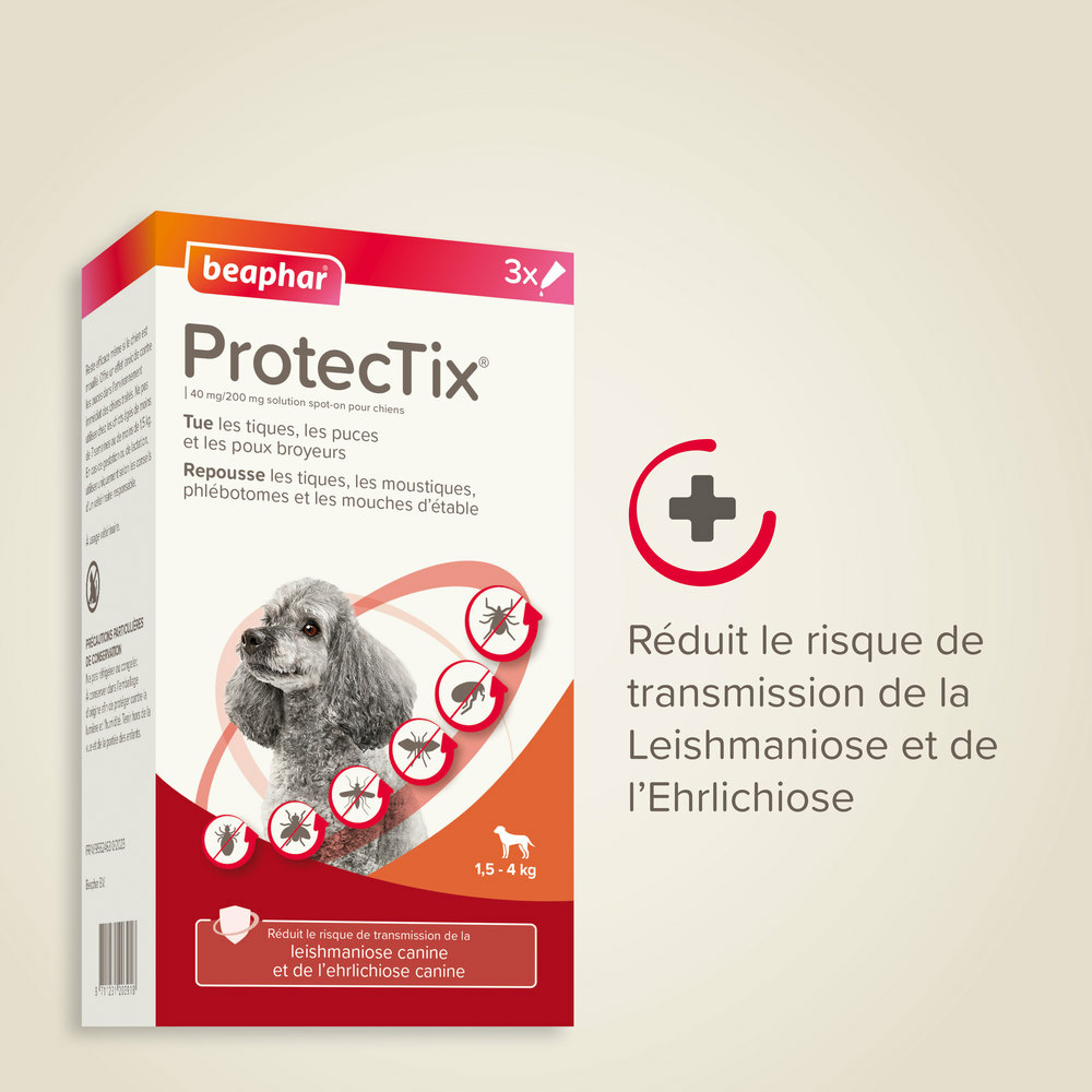 ProtecTix® 40 mg/200 mg solution pour spot-on pour chiens pesant jusqu’à 4 kg