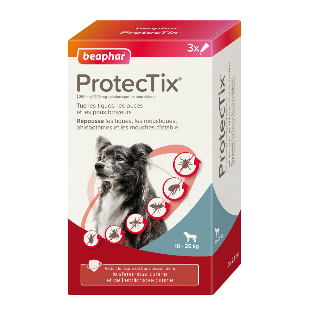 ProtecTix® 250 mg/1250 mg solution pour spot-on pour chiens pesant entre 10 et 25 kg
