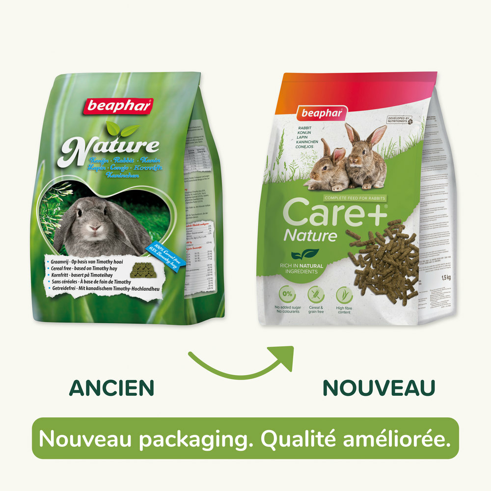 Care+® Nature, Aliment Premium pour Lapin - 1,5 kg