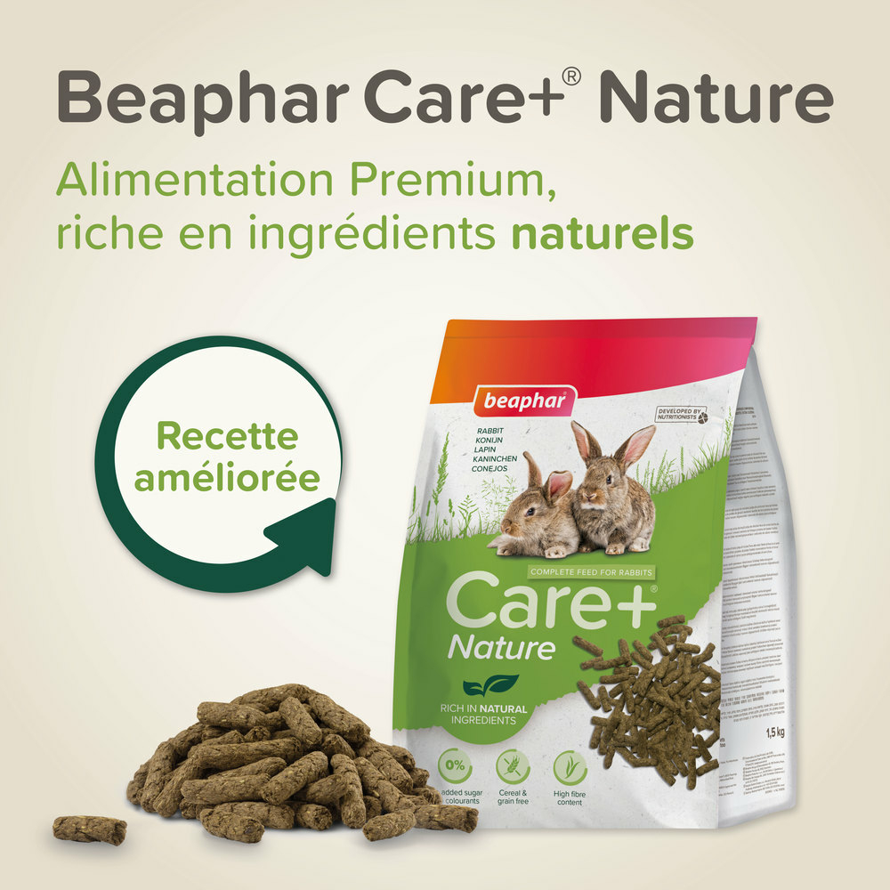 Care+® Nature, Aliment Premium pour Lapin - 1,5 kg