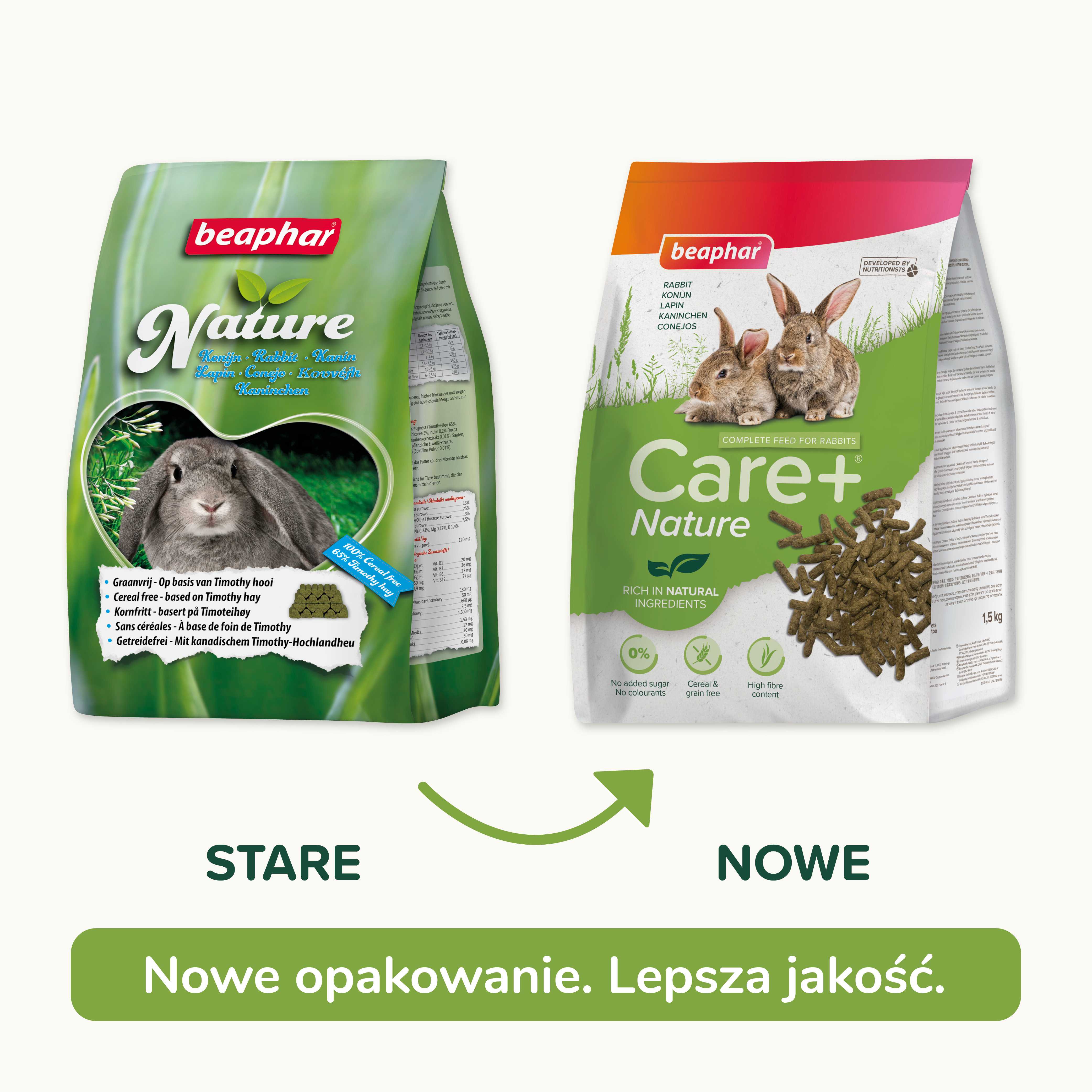 Care+ Nature karma dla królików 1,5 kg
