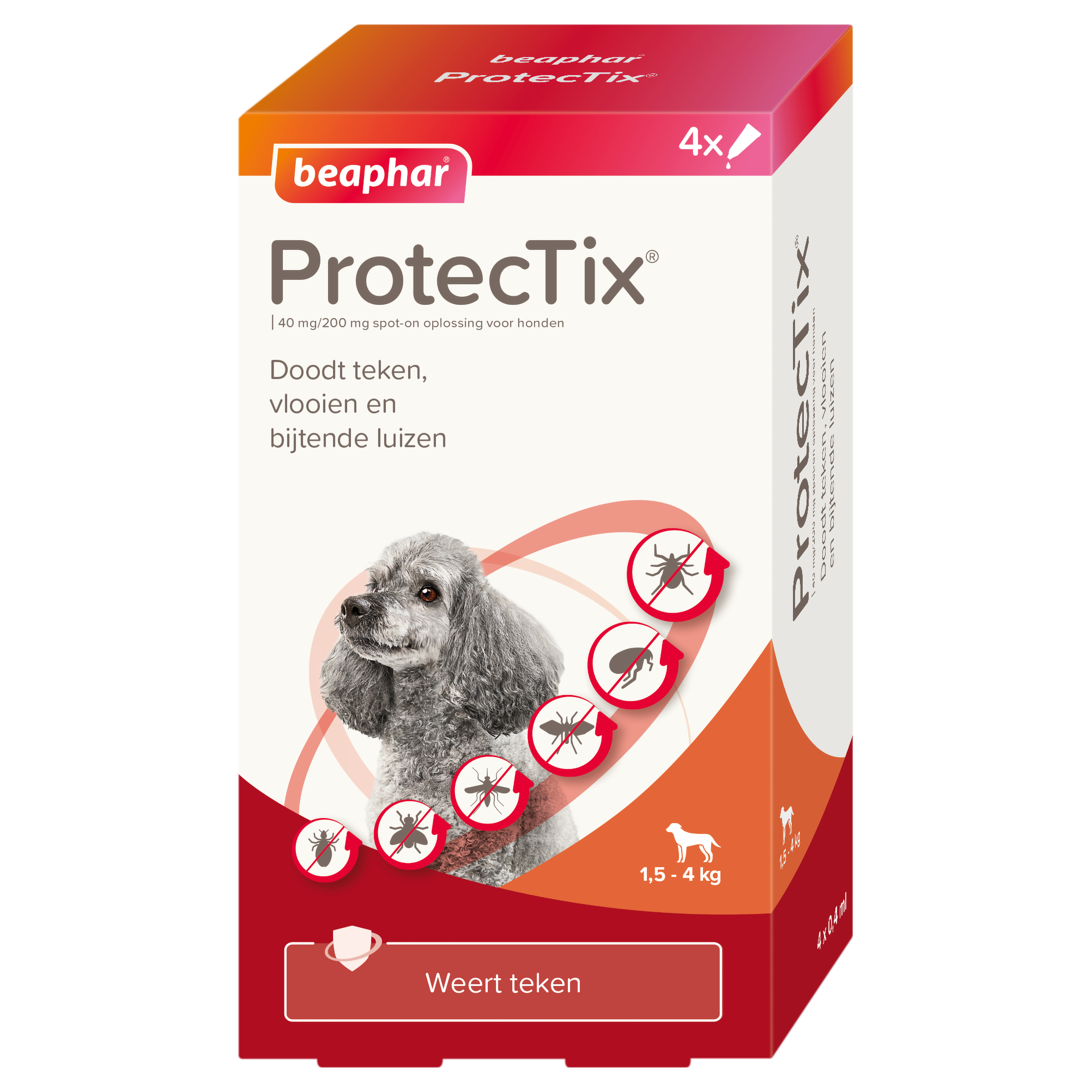 Beaphar ProtecTix® hond tot 4kg 4 pipetten
