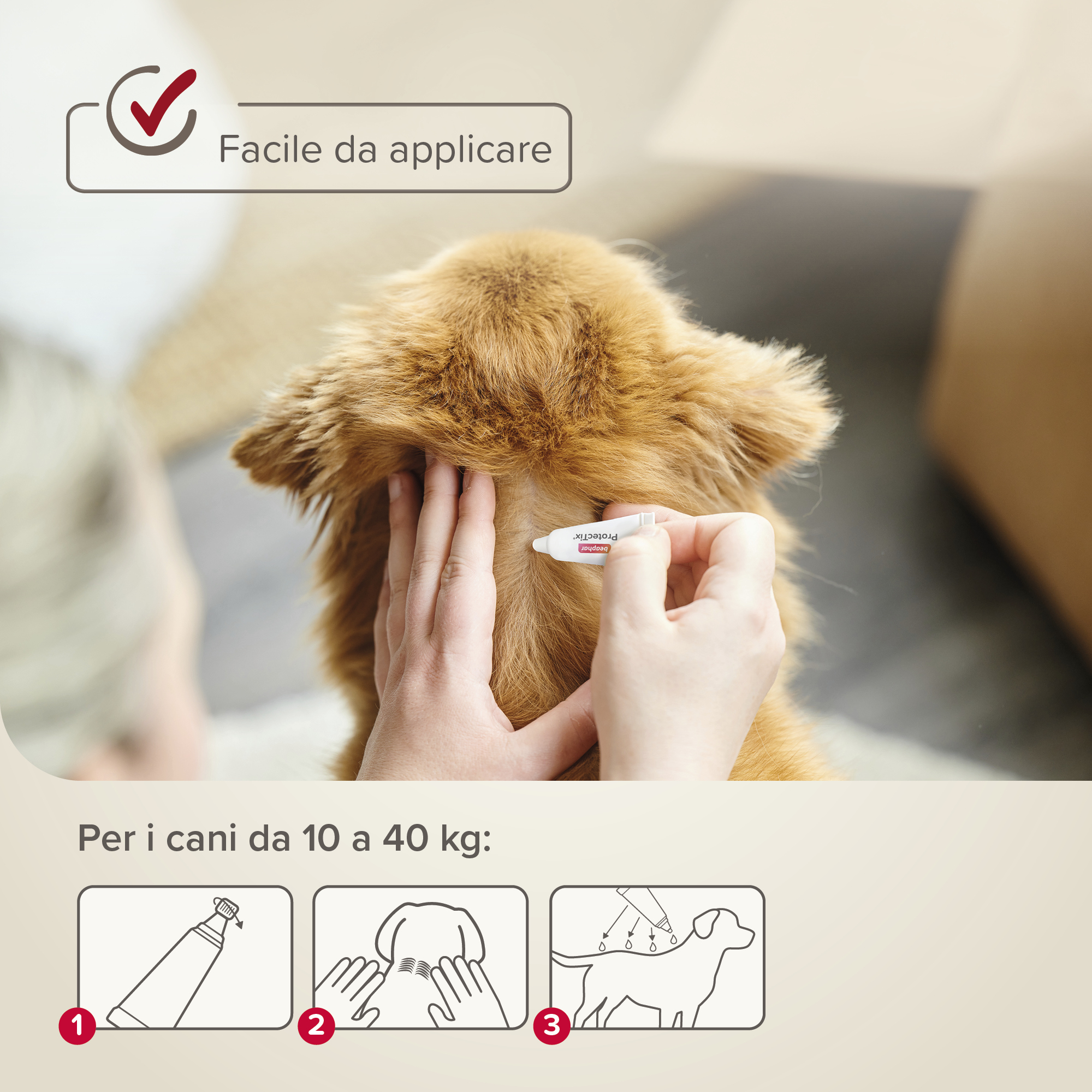 Beaphar ProtecTix Cane Medio 4 pip.