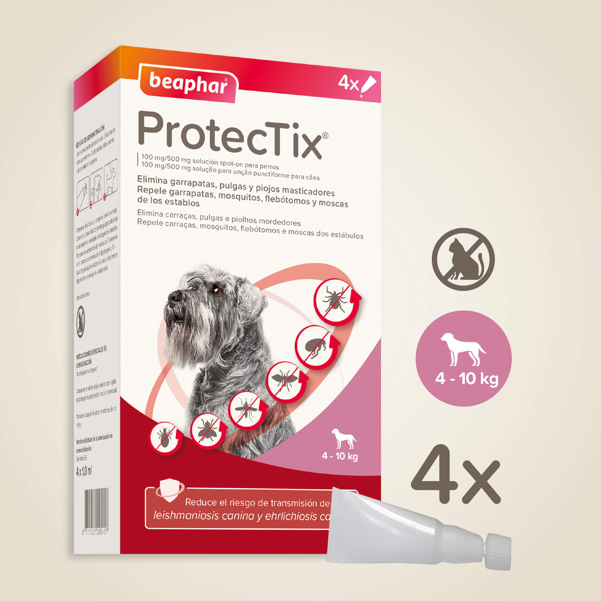 Beaphar ProtecTix® Pipetas Perros S (4-10KG)
