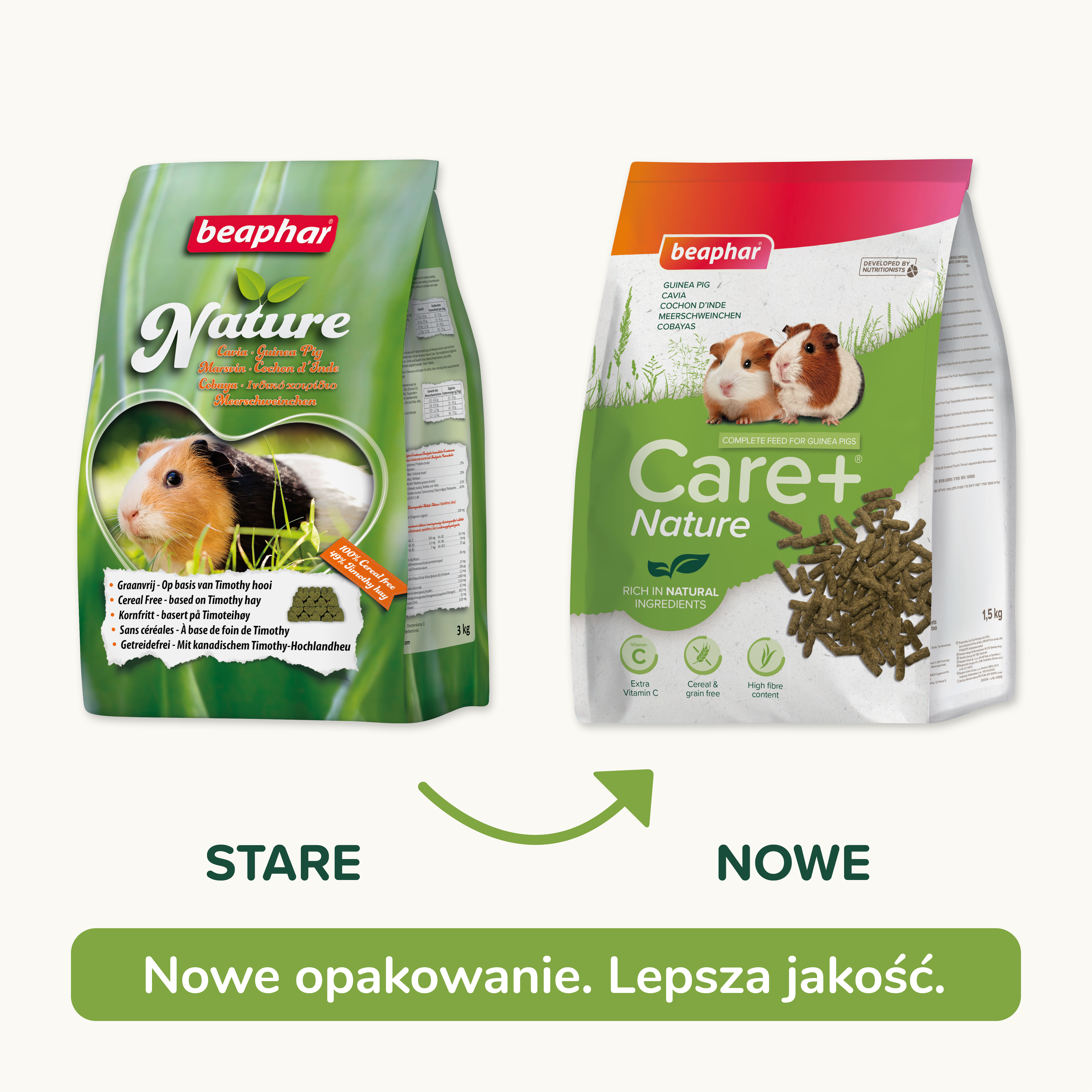 Care+ Nature karma dla świnek morskich 1,5 kg