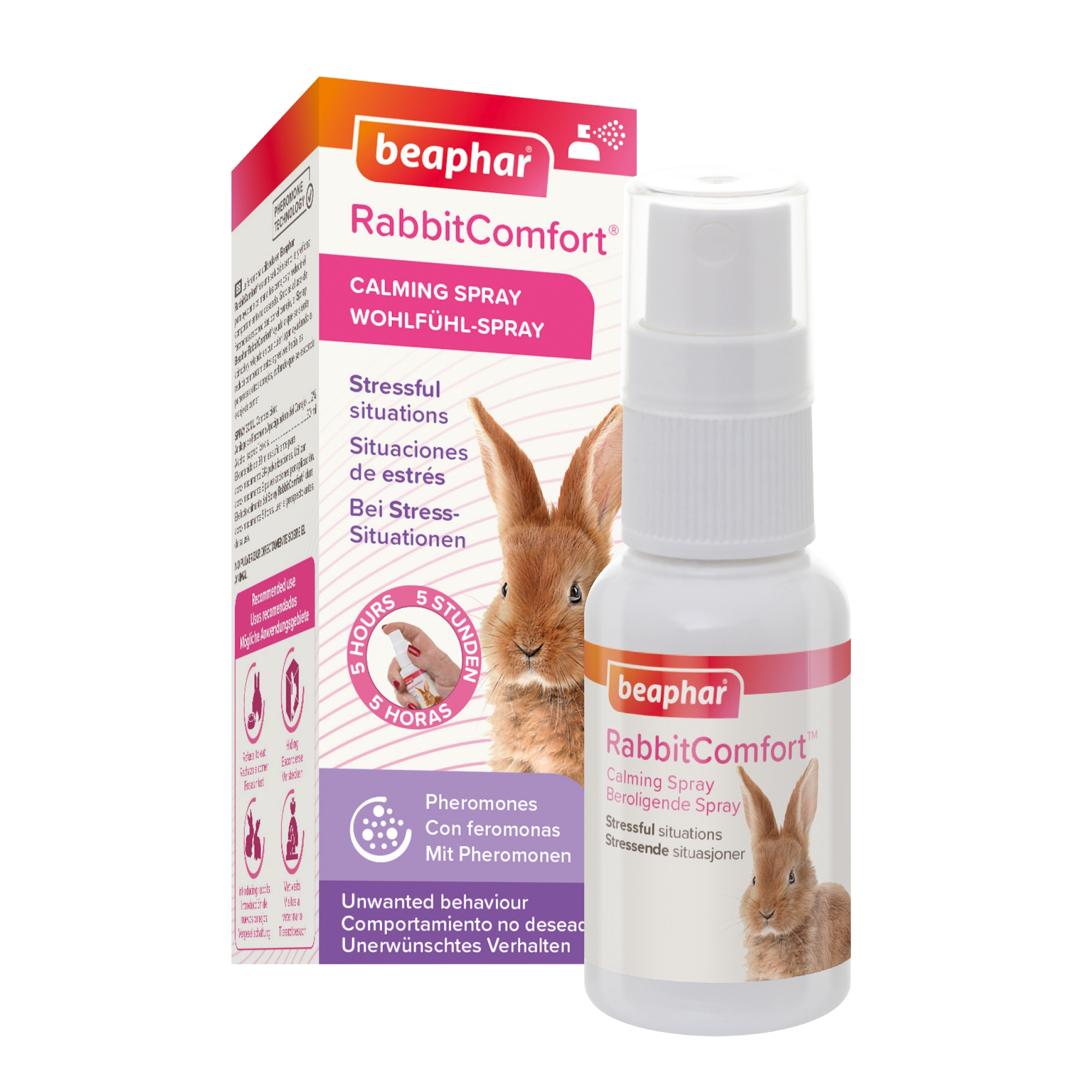 RabbitComfort® nyugtató hatású feromonos spray nyulaknak