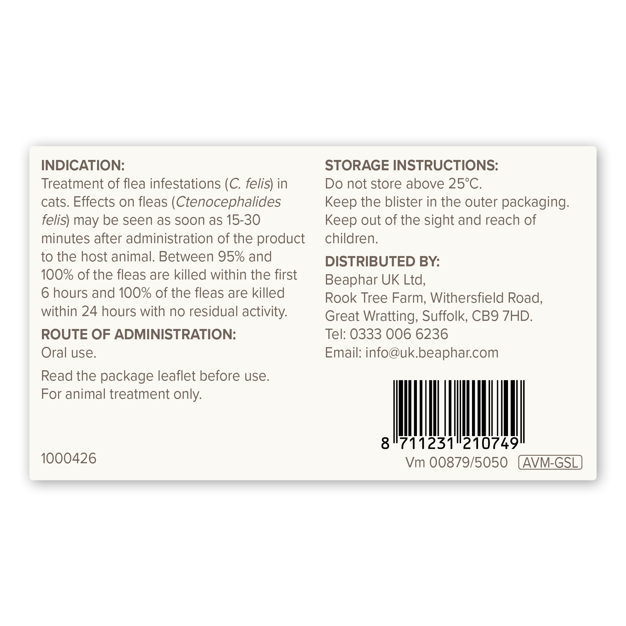 Beaphar Flea Tablets for Cats – 3 tablets