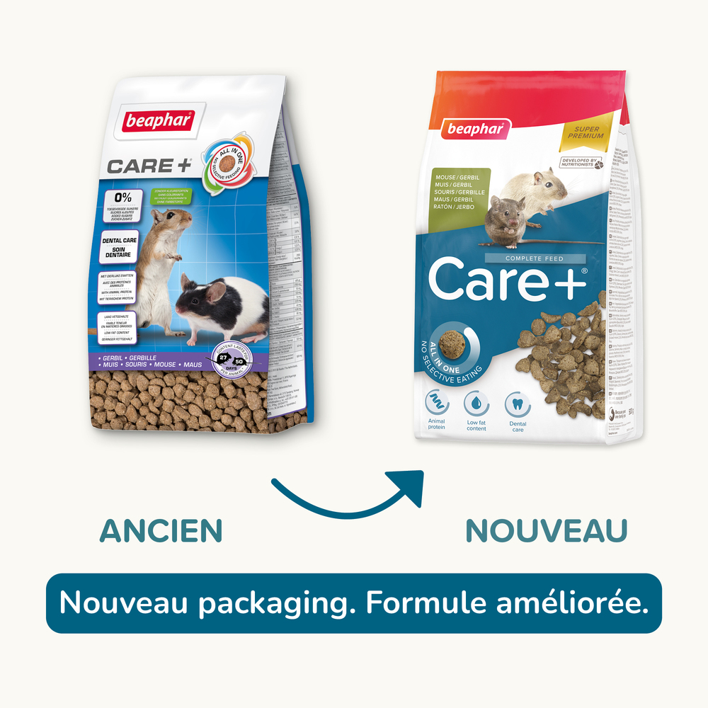 Care+®, Alimentation super premium pour Souris et gerbille – 500 g