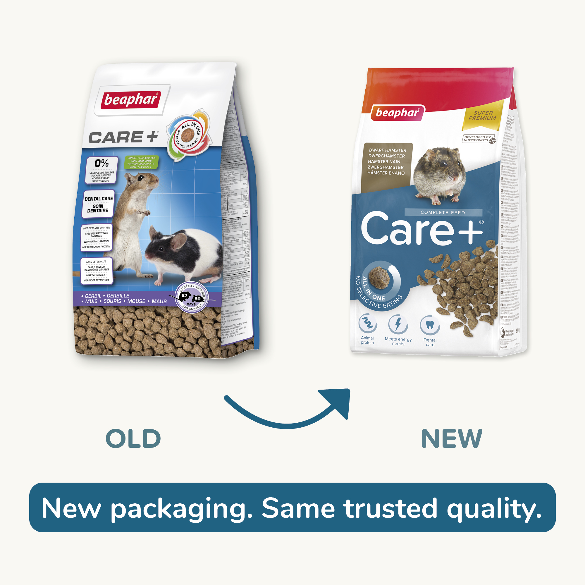 Beaphar CARE+® Mouse & Gerbil Food, 500g